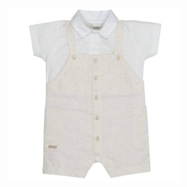 Imagem de Macacão Bebe Curto Menino Sarja / Malha Linho - Sonho Mágico