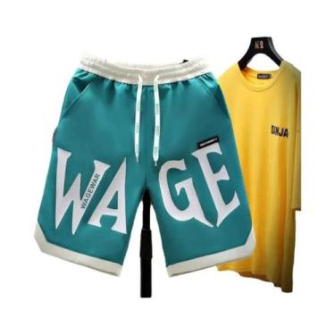 Imagem de Bermudas Casuais De Verão Para Homens Com Estampa Vibrante E Gráfica, 