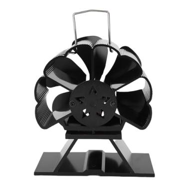 Imagem de Asixxsix Ventilador para Fogão a Lenha, Ventilador de Lareira Portátil em Liga de Alumínio com Proteção contra Superaquecimento, Termoelétrico para Fogão a Lenha
