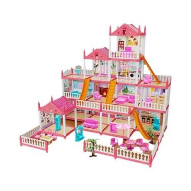 Imagem de Conjunto De Casa De Bonecas 3D DIY Castelo De Princesa Dos Sonhos Para