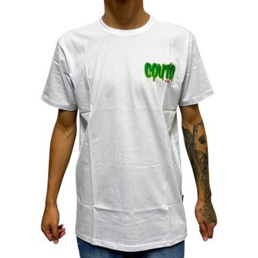 Imagem de Camiseta Couts Clothing Mini Logo Masculina - Branco e Verde-Masculino