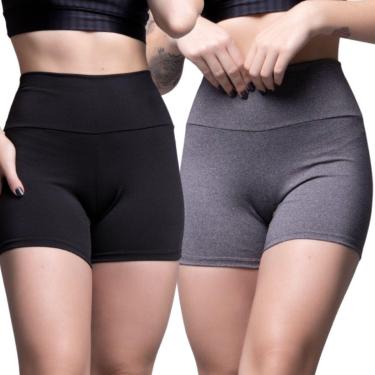 Imagem de KIT 2 Short Suplex Liso Serra e Mar Roupa Para Academia Treino Moda Fitness-Feminino