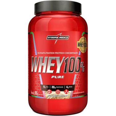 Imagem de Whey Protein Concentrado Cookies and Cream 100% Pure - 21g de Proteína por Scoop, Suplementação Alimentar Pós-Treino, Fórmula Enriquecida com BCAAs - Pote 900g