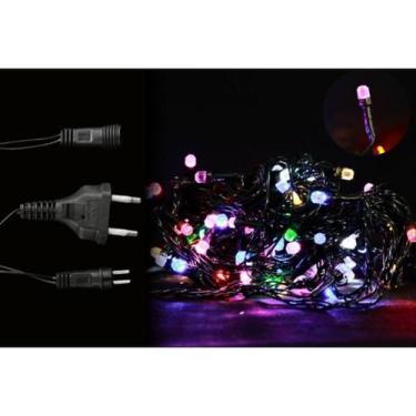 Imagem de Pisca de Natal Led Com Fio Verde 10 Metros 100 Leds - I.R.C Ltda