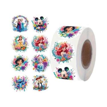 Imagem de Adesivos Disney Cars Frozen Mickey Mouse 500pcs Rolo Lilo E Stitch Eti