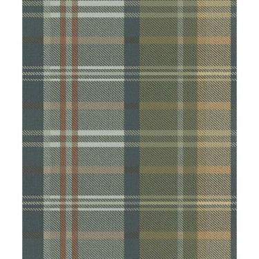 Imagem de Papel De Parede Botany House Xadrez Verde 15506