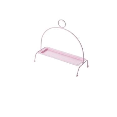 Imagem de Suporte de bolo rosa para decoração de mesa de sobremesa, prato de bolo de aniversário, mesa de casamento, bandeja de decoração para chá da tarde, suporte de sobremesa, suporte de cupcake (A)