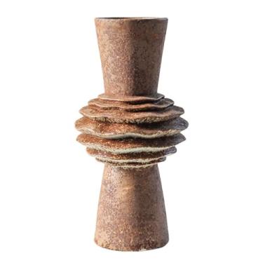 Imagem de Vasos Vaso de cerâmica europeu, utensílios de flores em formato especial, ornamentos de sala de estar, hotel B & B, ornamentos retrô de argila, vaso de mesa (C)
