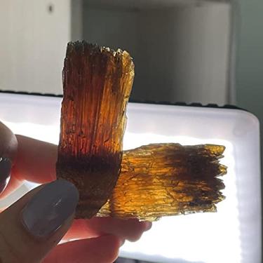 Imagem de Cristal natural áspero amarelo âmbar calcita pedra crua cristal coleção de pedras preciosas espécimes pedra decoração de casa (cor: Nº 55)