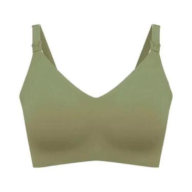 Imagem de Sutiã De Amamentação plus Size Ultra Fino Sem Costura Com Corte a Lase