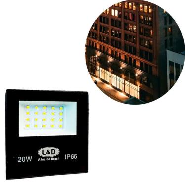 Imagem de Holofote Refletor Led Slim 20W Bivolt Iluminação Luz