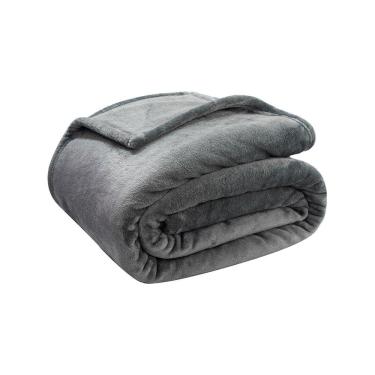 Imagem de Cobertor Velour 300g M2 Solteiro 150x220 Micro Camesa Cinza