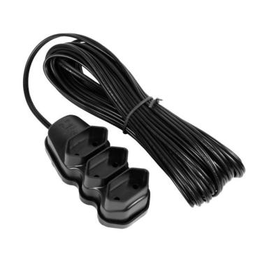 Imagem de Extensão Elétrica 10 Metros 3 Tomadas PL 2X0.75 Cor preta