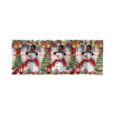 Imagem de Cortinas Curtas De Natal Para Janela, Decorações Para Casa, Cozinha E 