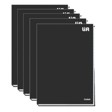 Imagem de Caderno Brochura Grande Capa Dura 80FLS Kit 5 Unidades Credeal