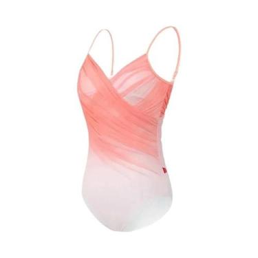 Imagem de Leotardo Plissado Com Decote Em V Para Mulheres, Roupa De Dança, Ginás
