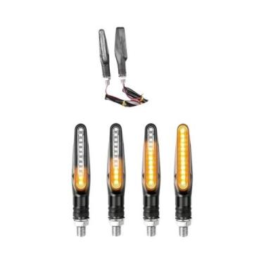 Imagem de Luzes De Sinalização LED Universais 12V Para Motocicletas, 2PCS, Lâmpa
