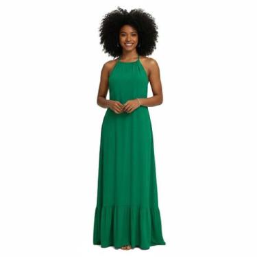 Imagem de Vestido Longo Frente Única Forrado Festa Madrinha Formatura - CCS MANI