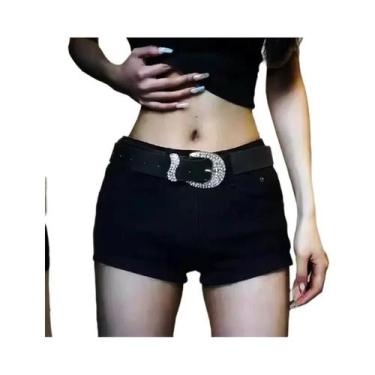 Imagem de Calças Jeans Pretas De Cintura Alta Para Mulheres, Moda Streetwear, Mi