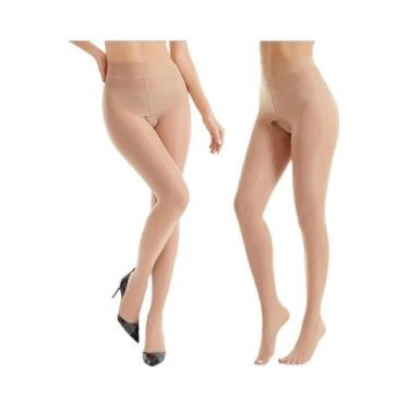 Imagem de Meias-calças Pretas De Cintura Alta, Brilhantes E Transparentes, Com A