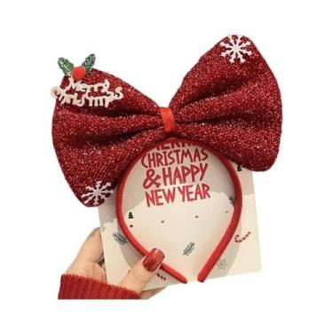Imagem de Tiara De Natal Feminina Em Formato De Estrela, Acessório De Cabelo Com