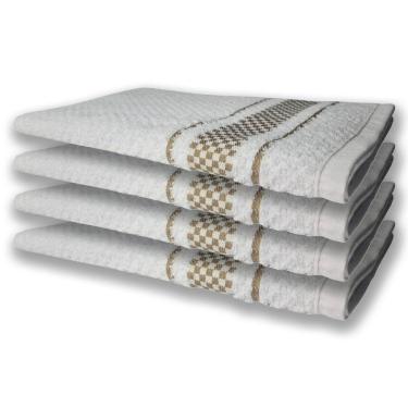 Imagem de 4 Panos De Prato Atoalhado Felpudo 370g/m² Premium Marrom