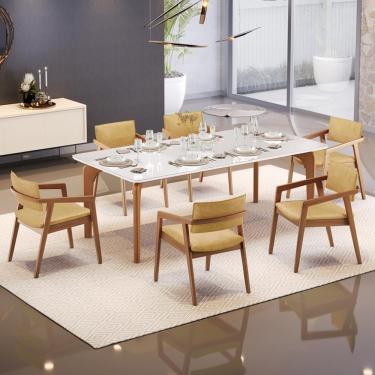 Imagem de Kit 02 Cadeiras Para Sala De Jantar Estar Living Giorgia L02 Couríssimo Casco Fendi - Lyam Decor