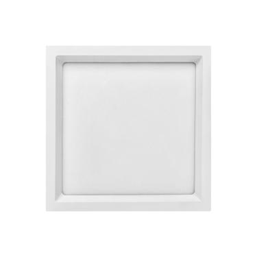 Imagem de Painel De Led Stella Quadrado Deep De Embutir Recuado 22w Bivolt Branco 3000k Luz Amarela