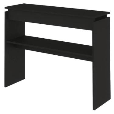 Imagem de Buffet Aparador 1 Prateleira 100 Cm Preto Arly - MILANI MOVELARIA