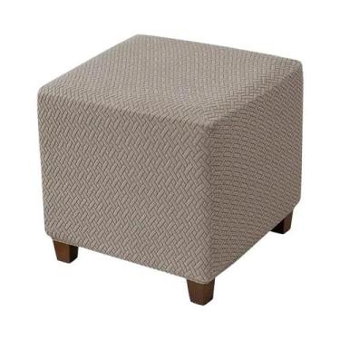 Imagem de Capa Elástica Jacquard Em T Para Puff Otomano, Protetor De Apoio De Pé