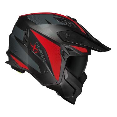Imagem de Capacete Norisk Darth 2 X1 Preto e Vermelho Fosco Moto-Unissex