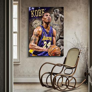 Imagem de Pôster, pintura, arte em tela, Kobe Bryant, basquete, 40x60cm