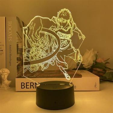 Imagem de Luz noturna LED 3D Basketball Aomines Daikis que mudam de cor - yiweis