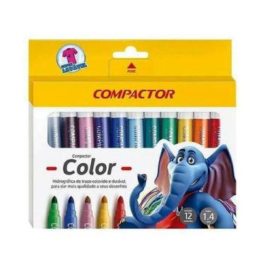 Imagem de Caneta hidrográfica 12 cores Color Compactor
