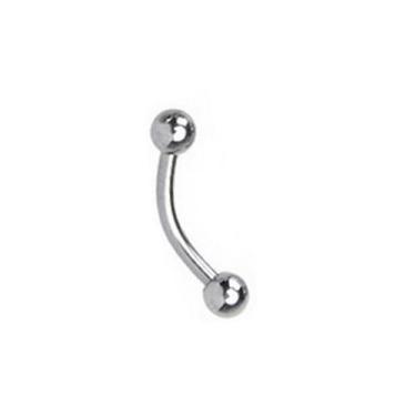 Imagem de Piercing Barbell Curvo Básico - Aço Cirúrgico 316L Ouro PVD Cor:Dourad