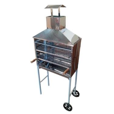 Imagem de Carrinho de espetinho Inox 60cm - VJ Churrasqueira