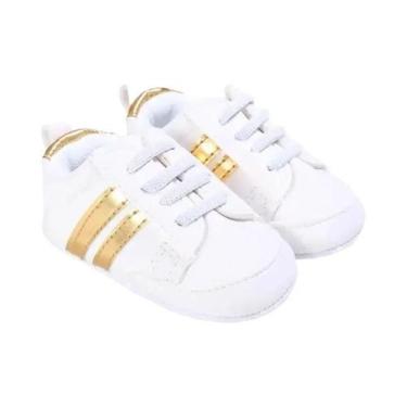 Imagem de Tênis Meckior Multicoloridos Para Bebês Com Sola Macia Em Couro PU, Ca