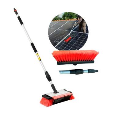 Imagem de Vassoura Lava Placa Solar Extensível 1,7m Com Água Worker