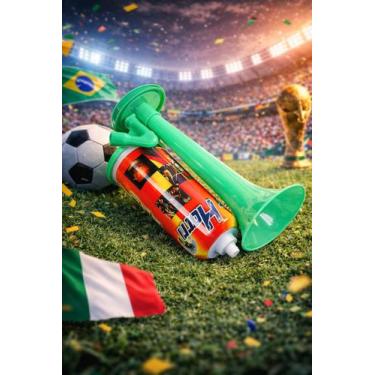 Imagem de Buzina De Ar Manual Vuvuzela Barulho Copa Do Mundo Torcedor - Genérica