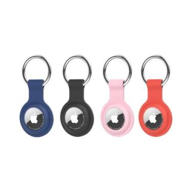 Imagem de Chaveiro Protetor De Silicone Para Apple AirTag: Anel Anti-Perda E Ace
