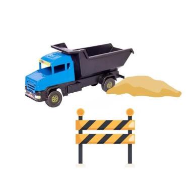 Imagem de Caminhão com Caçamba 29cm Cor:Azul/Preto - P.A brinquedos