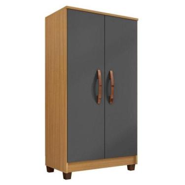 Imagem de Guarda Roupa Solteiro Modena Com 4 Portas E Armário Multiuso Recife Ca