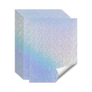 Imagem de Papel Adesivo Holográfico 50 Folhas 6 Estilos 2.9 X 4.1 Polegadas Vini