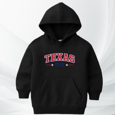 Imagem de Moletom Infantil Texas USA Moleton Com Capuz Estilo College Americano Inverno Blusão Casaco-Unissex