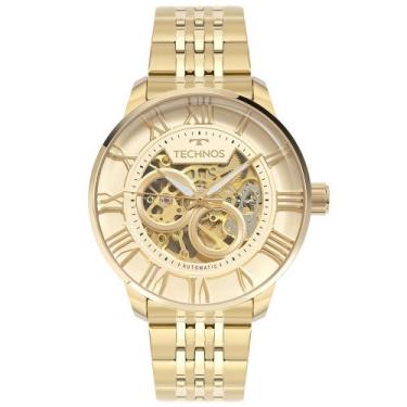 Imagem de Relógio Technos Automatico Masculino Skeleton Dourado - G3265AR/1D