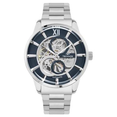 Imagem de Relógio Technos Automatico Masculino Skeleton Prata - G3265AZ/1A