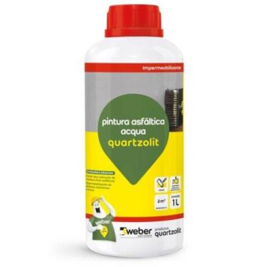 Imagem de Pintura Asfáltica Acqua 1 Litro - - Quartzolit Impermeabilizante 1l Pi
