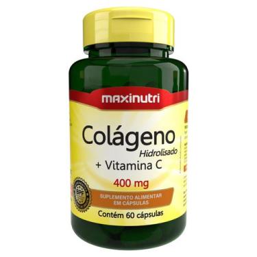 Imagem de Colágeno Hidrolisado com Vitamina C 400mg 60 Cápsulas - Maxinutri