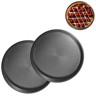 Imagem de 2 Bandejas Redonda Para Servir Garçom Restaurante 35cm - Fx