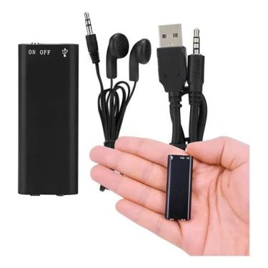 Imagem de Mini Gravador Voz Som Digital Espião Espia - Micro Escuta Nf - Congrat